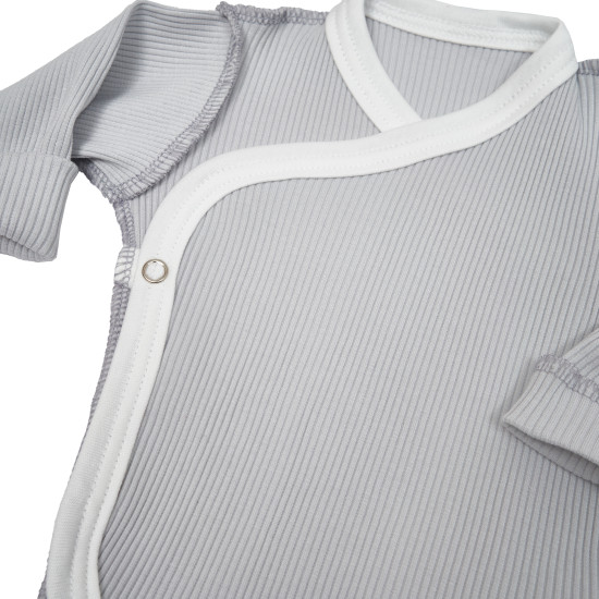 Набор в роддом Twins Ego Organic (боди ползунки шапка), grey, серый, 50р