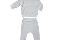 Костюм Twins Ego велюр (кофта и штаны) 62р, grey, серый