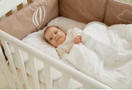 Постельный комплект в детскую кровать 7 эл Twins Fluffy Puffy Mocca бежевый темный