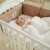 Bedding set for a baby crib 7 el Twins Fluffy Puffy Mocca beige dark