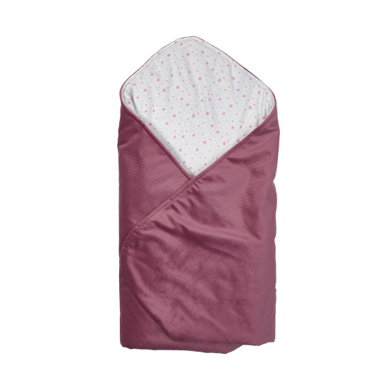 Конверт - плед Twins Velvet Print 80x80 purpur розовый дым