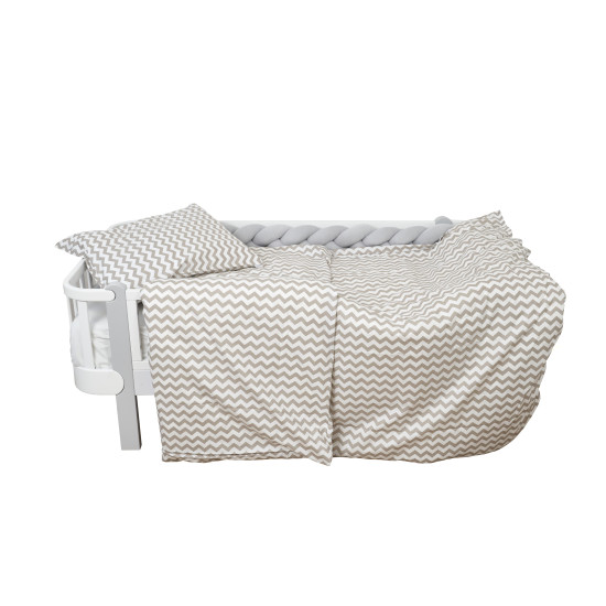 Bed 4 el Twins Star one and a half zigzag beige