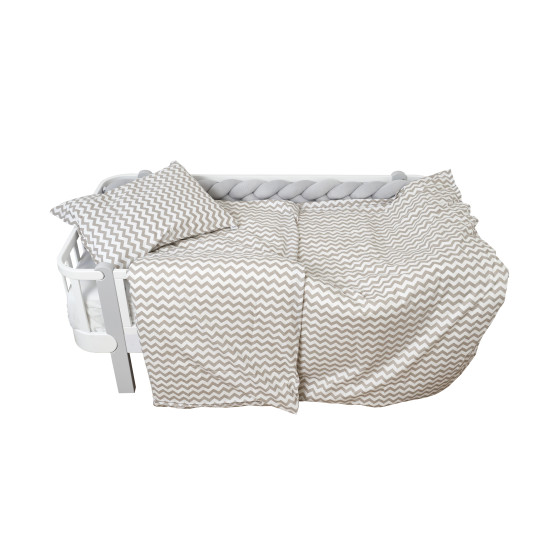 Bed 4 el Twins Star one and a half zigzag beige