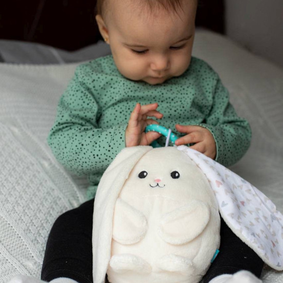 Ночник My hummy Bunny с белым шумом и колыбельными, Milk, молочный