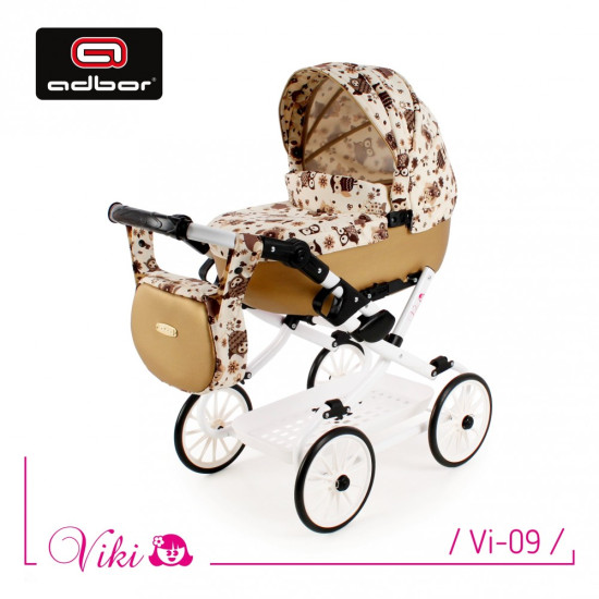 Коляска для ляльки Adbor Viki 09 бежевий