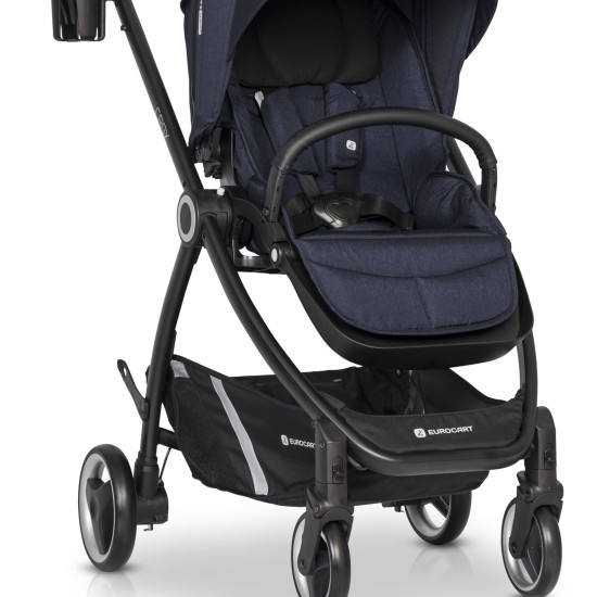 Коляска 2 в 1 Euro-Cart Crox Cosmic blue чорний