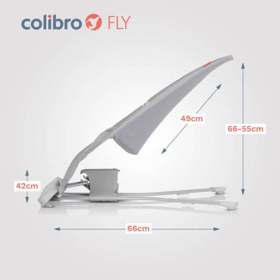 Children's lounger Colibro Fly Dove light grey