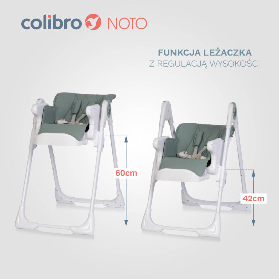 Children's high chair Colibro Noto Agava green