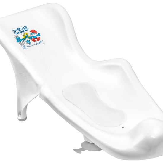 Горка для купания малыша Maltex Smurfs с антискользящим ковриком белый