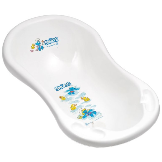 Детская ванна Maltex Smurfs 84 см со сливом белый
