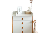 Chest of drawers IngVart Scandi 900 (mdf and chipboard) white/beech white/natural