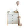 Chest of drawers IngVart Scandi 900 (mdf and chipboard) white/beech white/natural