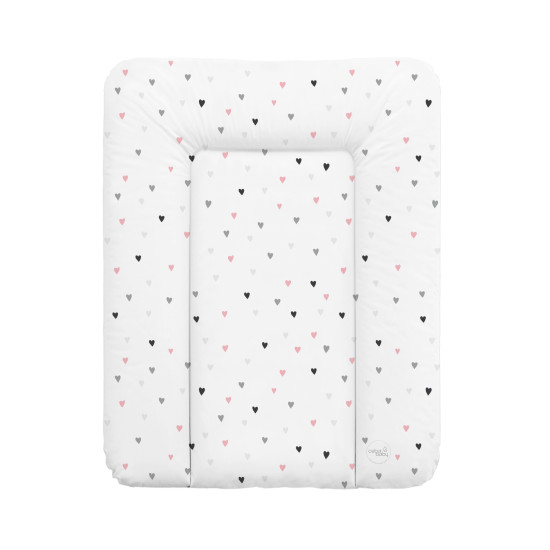 Пеленальный матрас Cebababy 50x70 Comfort Love Mood белый
