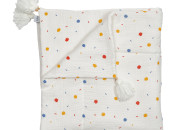 Children's blanket Twins muslin 90x90 insulated with tassels Confetti multicolor