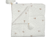 Children's blanket Twins muslin 90x90 insulated with tassels Wigwam multicolor