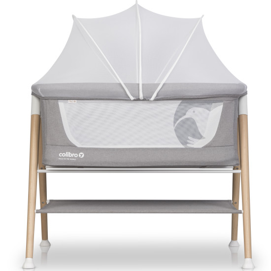 Bed Colibro Pino, Dove, grey