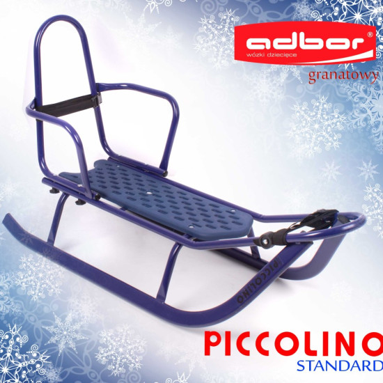 Санки Adbor Piccolino Standart со спинкой, темно синий