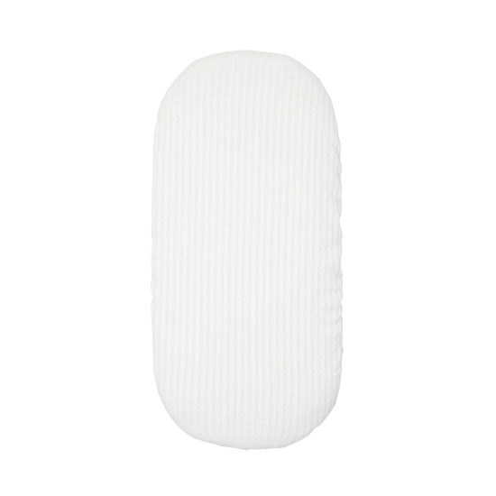 Sheet on an elastic band Twins 75x35 in a stroller Pastel white