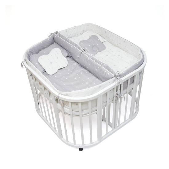 Постельный комплект для двойни 14 эл  Twins, Starlet grey, серый