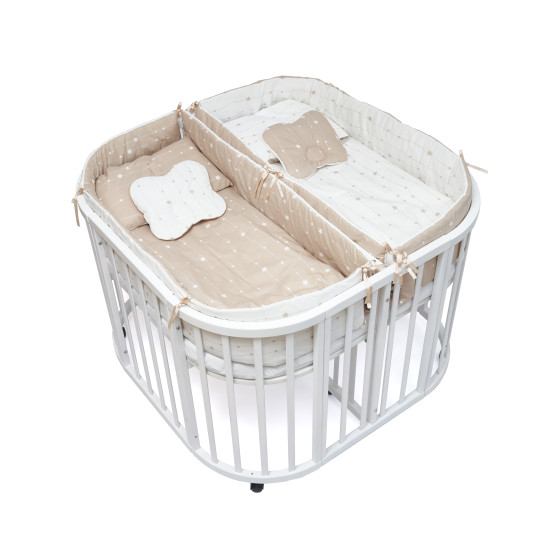 Постельный комплект для двойни 14 эл Twins, Starlet beige, бежевый