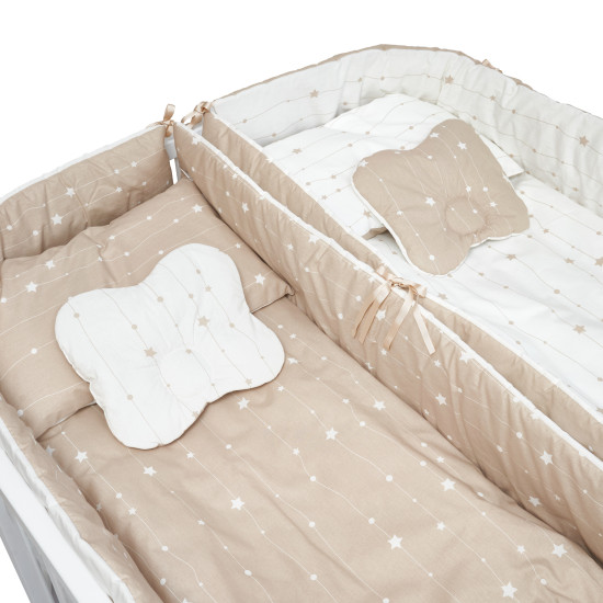 Постельный комплект для двойни 14 эл Twins, Starlet beige, бежевый