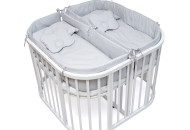 Постільний комплект для двійні 14 ел Twins, grey new