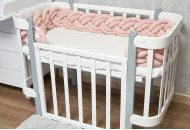 Bumper - pigtail Twins 3-strand double 260 cm powder
