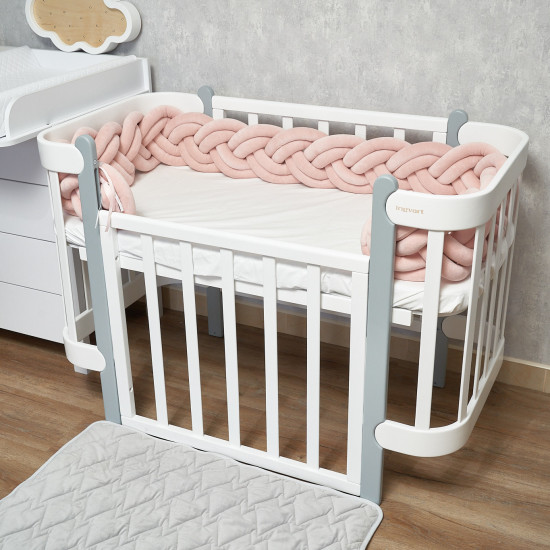 Bumper - pigtail Twins 3-strand double 260 cm powder