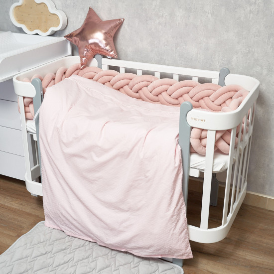 Bumper - pigtail Twins 3-strand double 260 cm powder