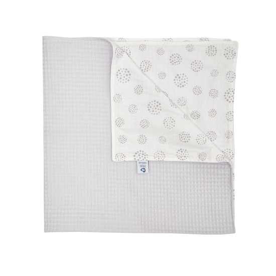 Дитячий плед Twins Waffle Summer 80x80 сірий