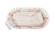 Постельный комплект для детской кровати 8 эл Twins Dolce Limited Сердечки коралловый