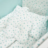 Постельный комплект для детской кровати 8 эл Twins Dolce Limited Сердечки мятный