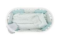 Постельный комплект для детской кровати 8 эл Twins Dolce Limited Сердечки мятный