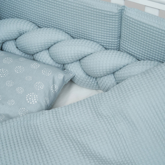 Twins Waffle 6-piece bedding set, mint