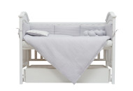 Постельный комплект 6 эл Twins Waffle, grey