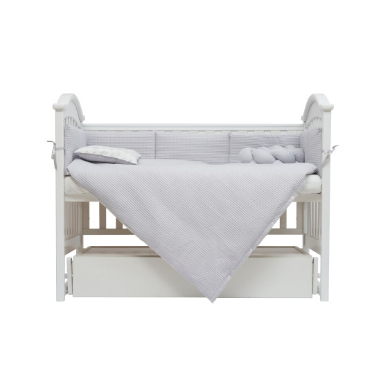 Постельный комплект 6 эл Twins Waffle, grey