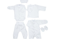 Набор в роддом Twins интерлок (6 эл) 52р, white