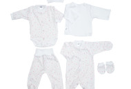 Набор в роддом Twins интерлок (6 эл) 52р, Stars pink