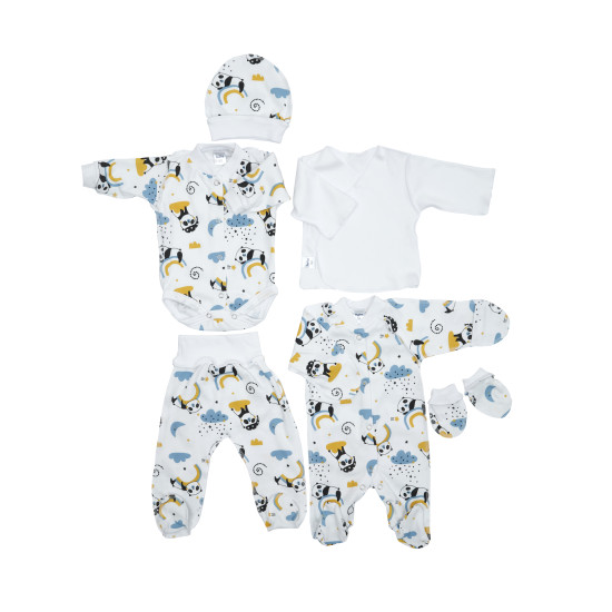 Набор в роддом Twins интерлок (6 эл) 52р, Pandababy
