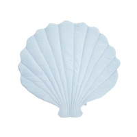 Коврик Twins Ракушка 90х90 велюр голубой