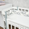 Bumper - pigtail Twins 3-strand 240 cm silver shine
