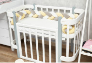 Bumper - pigtail Twins 3-strand 240 cm yellow/grеy/milk