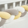 Bumper - pigtail Twins 3-strand 240 cm yellow/grеy/milk