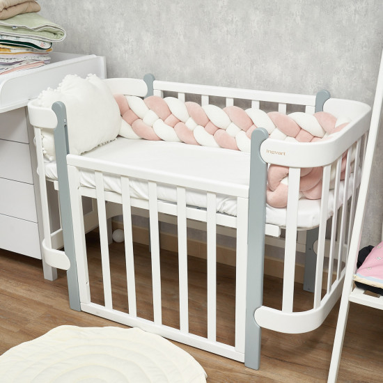 Bumper - pigtail Twins 4-strand 200 cm powder pink