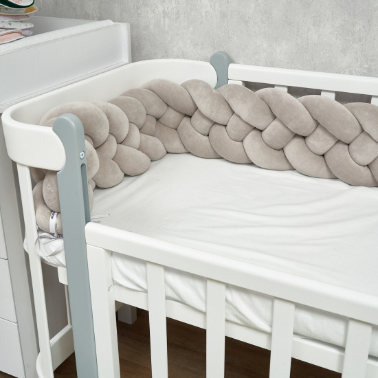 Bumper - pigtail Twins 4-strand 240 cm grey