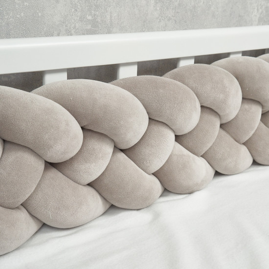 Bumper - pigtail Twins 4-strand 240 cm grey