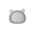 Тарелка силиконовая глубокая Twins Мишка, light grey, светло серый