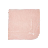Children's plaid Twins Happy 90x90 powder pink