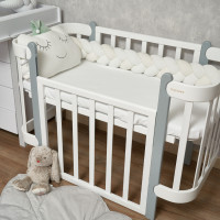 Бампер - косичка Twins 3-х прядная 120 см Pastel экрю