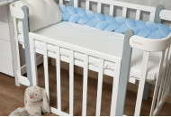 Bumper - pigtail Twins 3-strand 120 cm blue